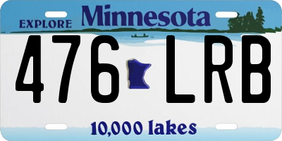 MN license plate 476LRB