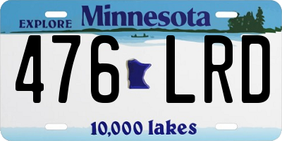 MN license plate 476LRD