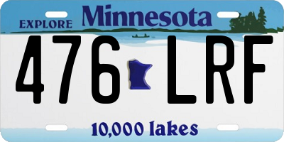 MN license plate 476LRF