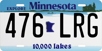 MN license plate 476LRG