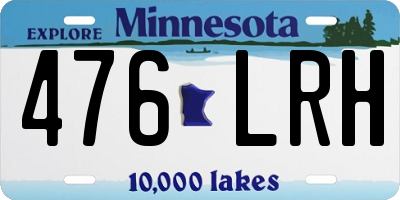 MN license plate 476LRH