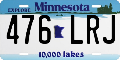 MN license plate 476LRJ