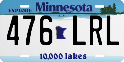 MN license plate 476LRL