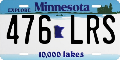 MN license plate 476LRS