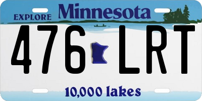 MN license plate 476LRT
