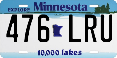 MN license plate 476LRU