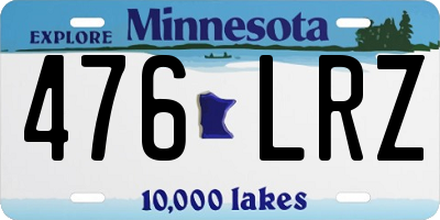 MN license plate 476LRZ