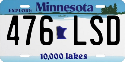 MN license plate 476LSD
