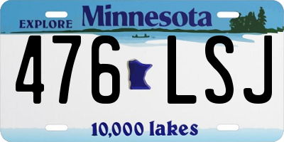 MN license plate 476LSJ