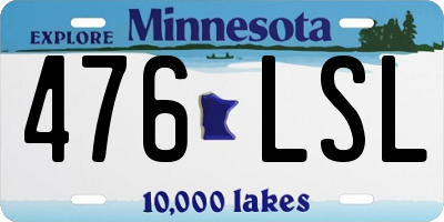 MN license plate 476LSL