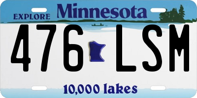 MN license plate 476LSM