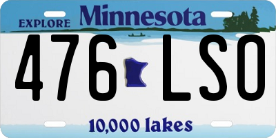 MN license plate 476LSO