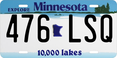 MN license plate 476LSQ