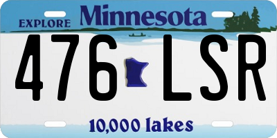 MN license plate 476LSR