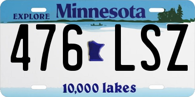 MN license plate 476LSZ