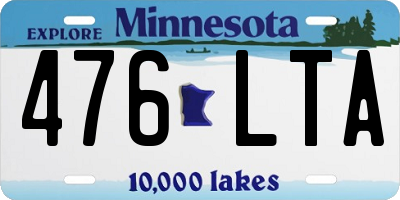 MN license plate 476LTA