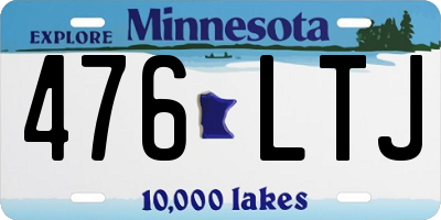 MN license plate 476LTJ