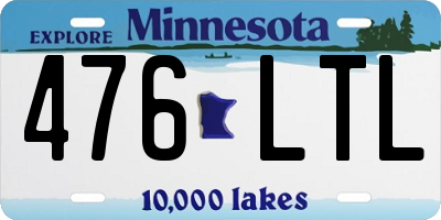 MN license plate 476LTL