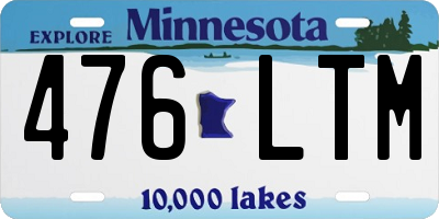 MN license plate 476LTM