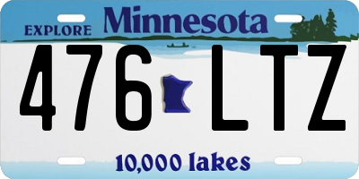 MN license plate 476LTZ