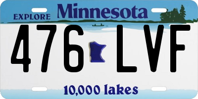 MN license plate 476LVF