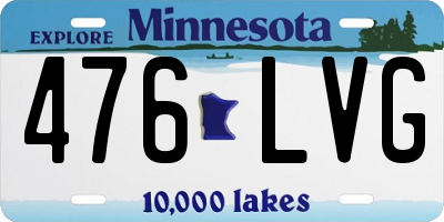 MN license plate 476LVG