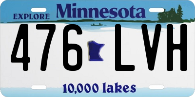 MN license plate 476LVH