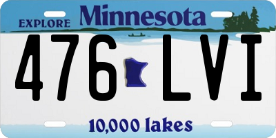 MN license plate 476LVI