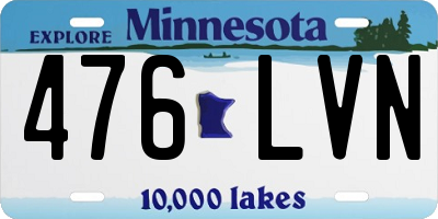 MN license plate 476LVN
