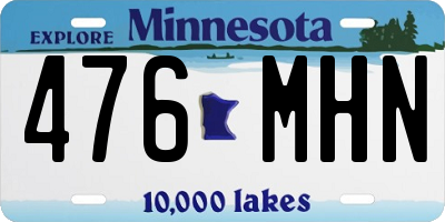 MN license plate 476MHN