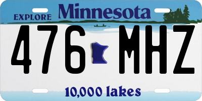 MN license plate 476MHZ