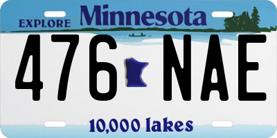 MN license plate 476NAE