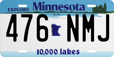 MN license plate 476NMJ