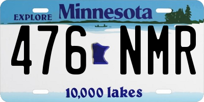 MN license plate 476NMR