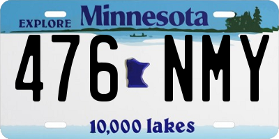 MN license plate 476NMY