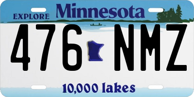 MN license plate 476NMZ