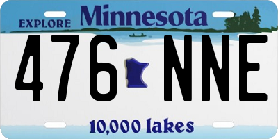MN license plate 476NNE