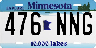 MN license plate 476NNG