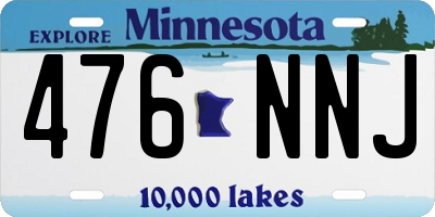 MN license plate 476NNJ