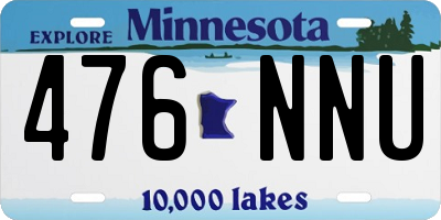 MN license plate 476NNU