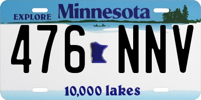 MN license plate 476NNV