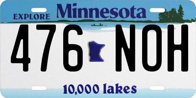 MN license plate 476NOH