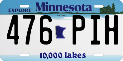 MN license plate 476PIH
