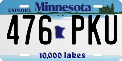 MN license plate 476PKU