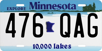 MN license plate 476QAG