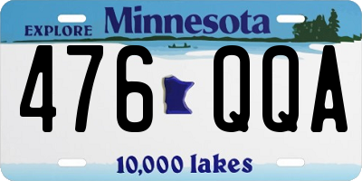 MN license plate 476QQA