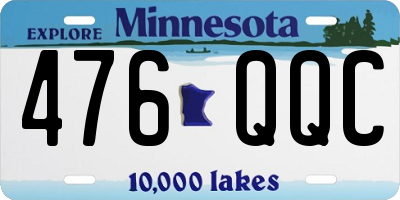 MN license plate 476QQC