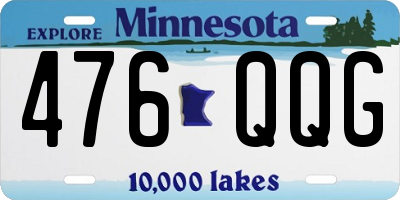 MN license plate 476QQG