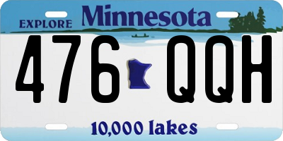 MN license plate 476QQH