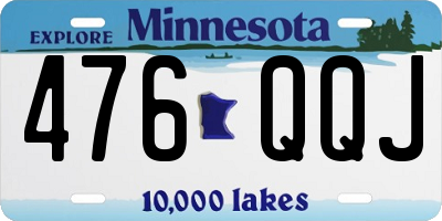 MN license plate 476QQJ